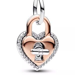 Authentic Pandora Gold and Silver Heart
